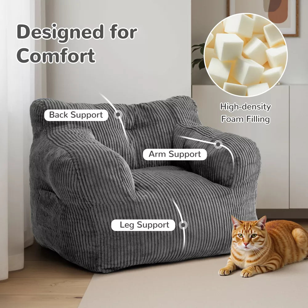 Pamapic Teens Bean Bag Chairs for Reading Room, Dorm & Bedroom