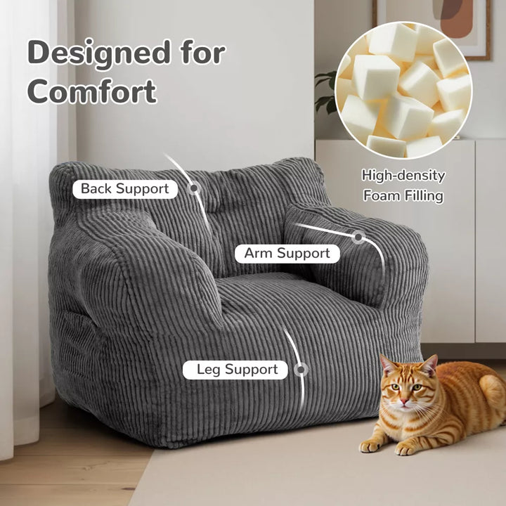 Pamapic Teens Bean Bag Chairs for Reading Room, Dorm & Bedroom