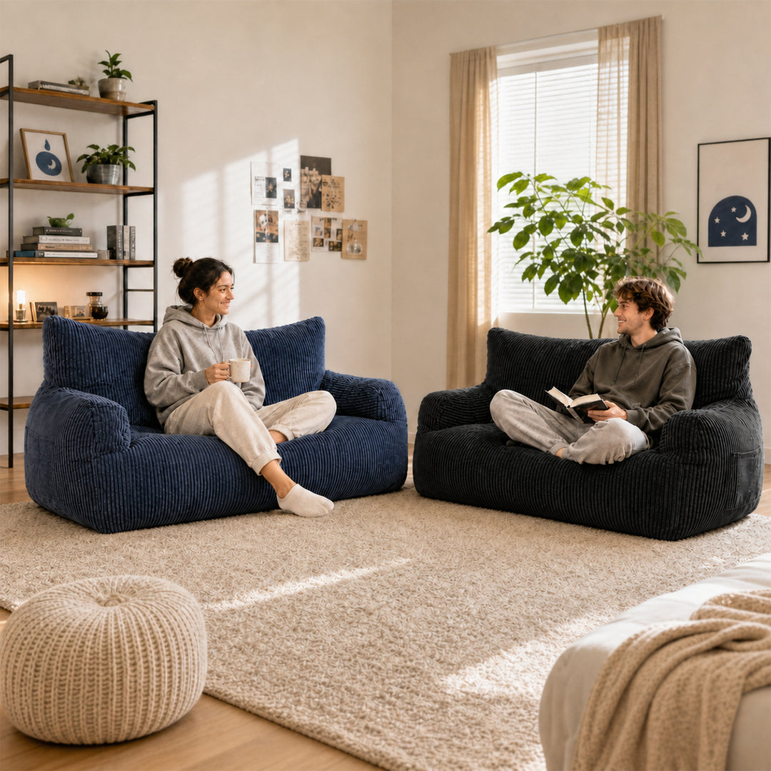 Double Comfort Duo, 2 pcs Pro Bean Bag Sofa