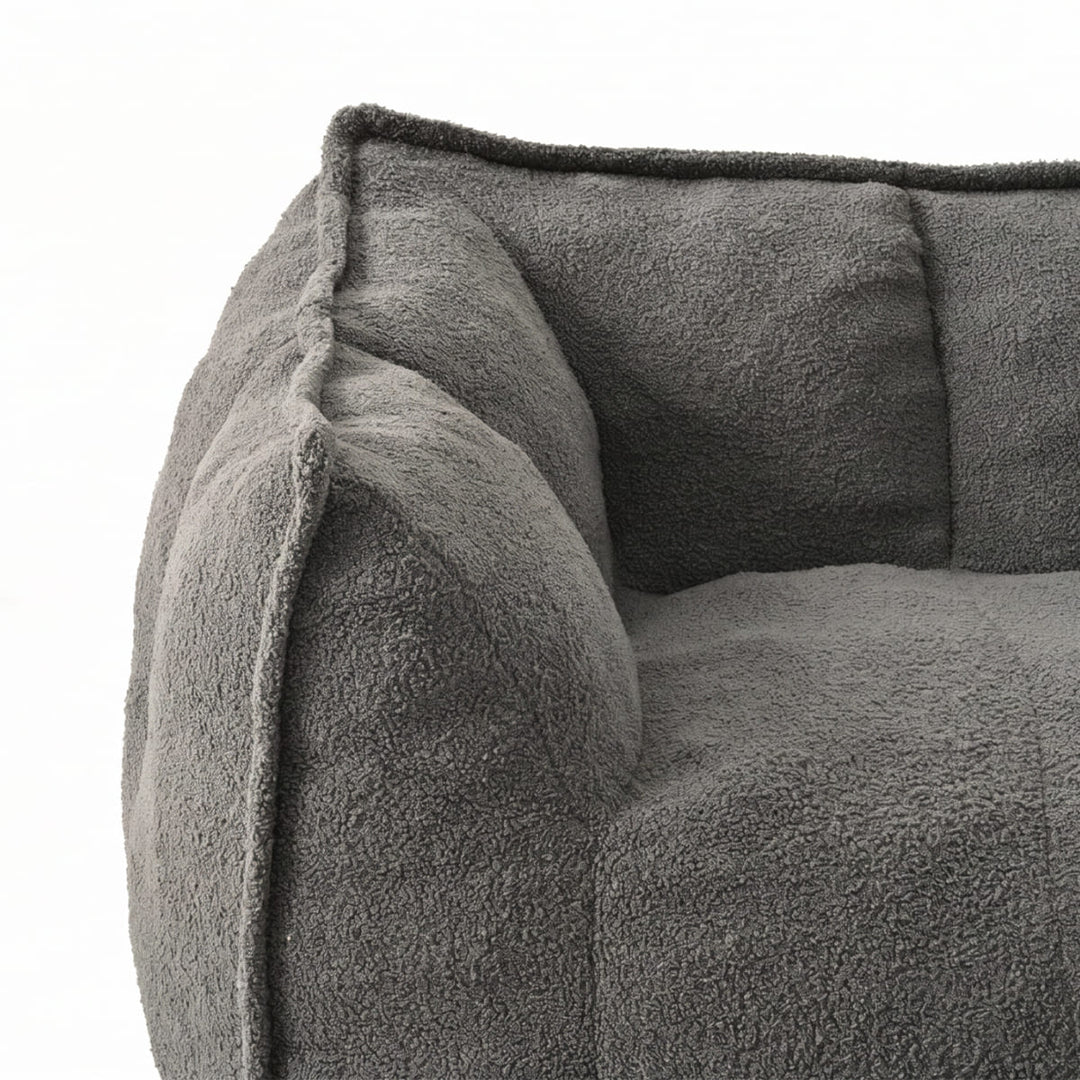 Pamapic 2-Seat Big Teddy Fabric Bean Bag Couch for Dorm Room & Bedroom