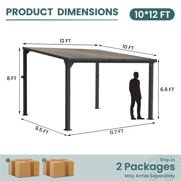 Pamapic Aluminum Hardtop Gazebo