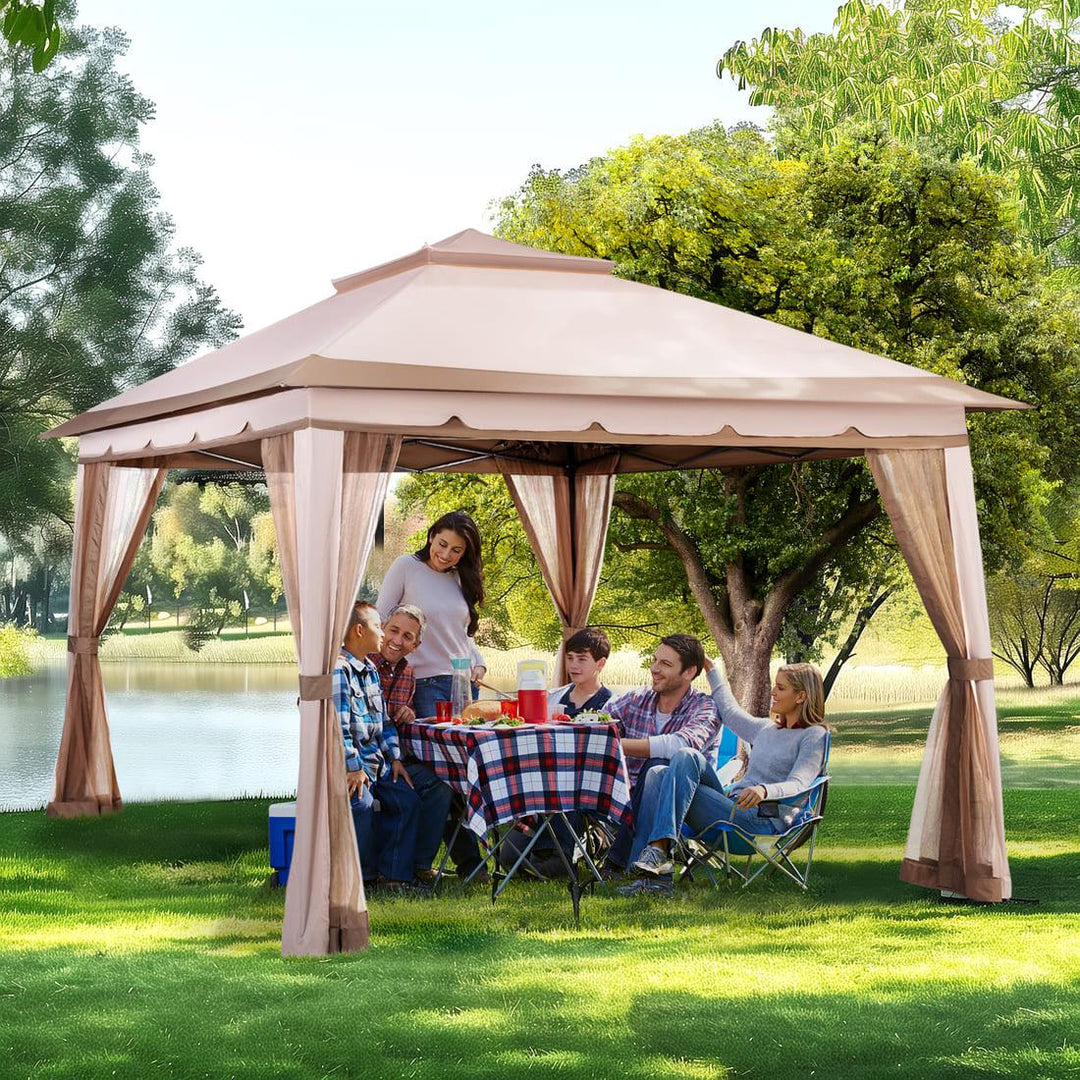 Pamapic Metal Outdoor Pop up Gazebo