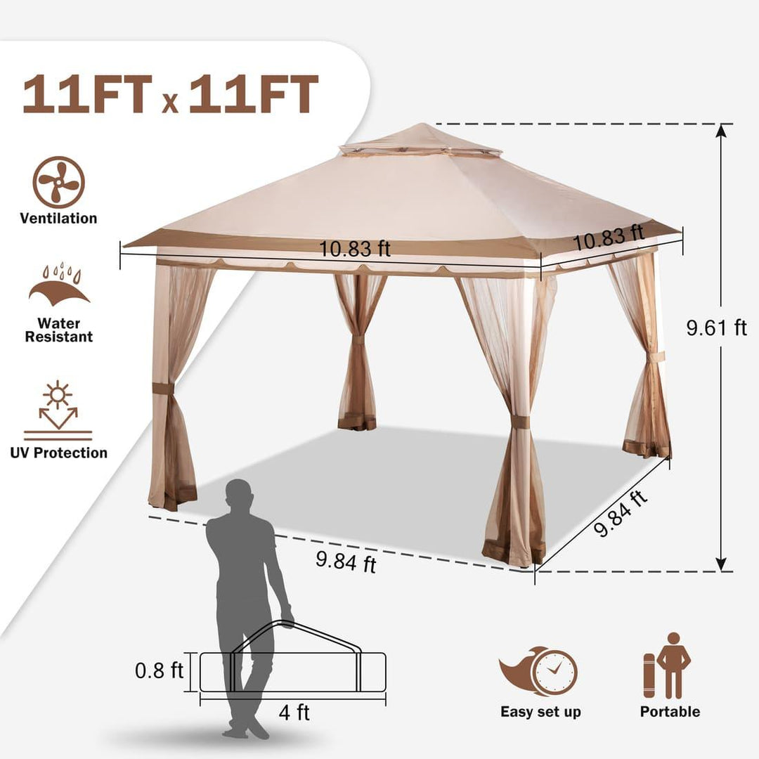 Pamapic Metal Outdoor Pop up Gazebo