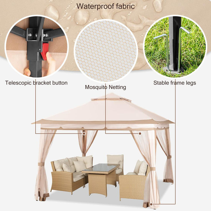 Pamapic Metal Outdoor Pop up Gazebo