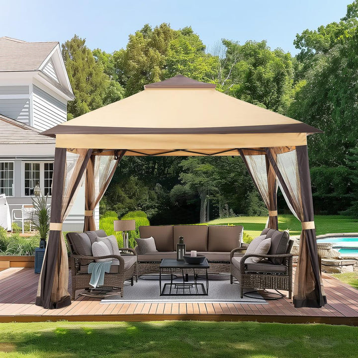 Pamapic Metal Outdoor Pop up Gazebo