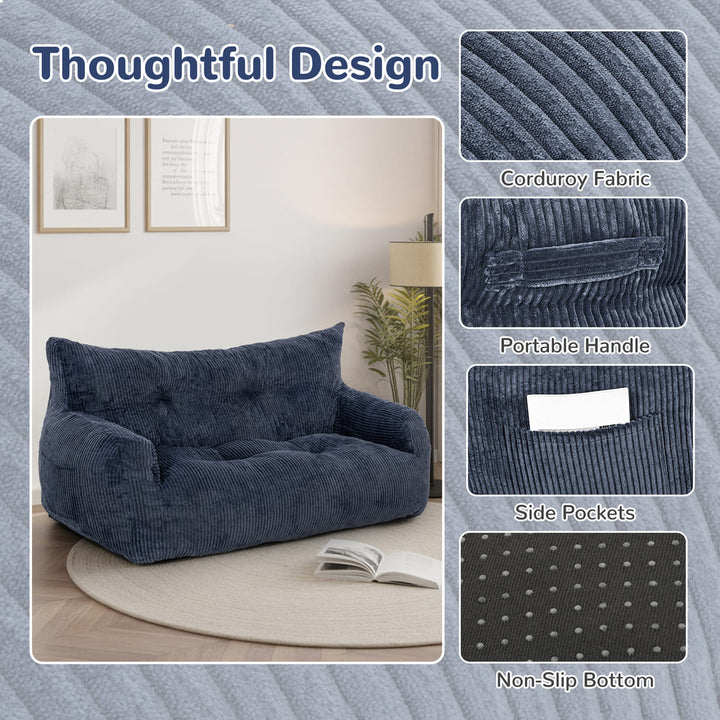 Pamapic Adults Big Bean Bag Chairs with Armrests for Living Room, Bedroom & Dorm