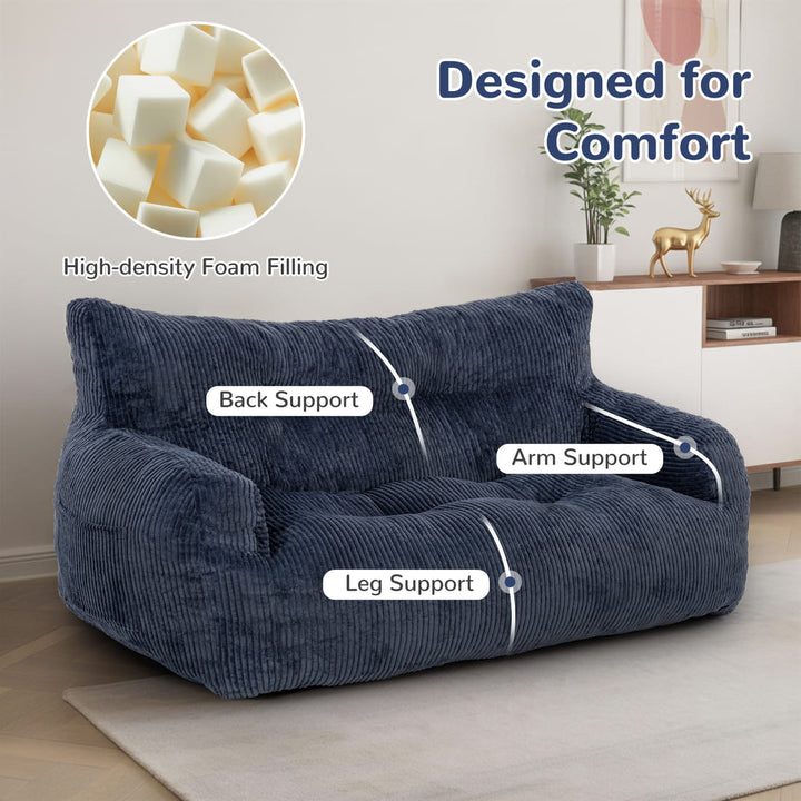 Pamapic Adults Big Bean Bag Chairs with Armrests for Living Room, Bedroom & Dorm