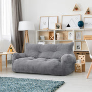 2-Person Bean Bag Sofa Chair, 63" Wide Corduroy with Memory Foam