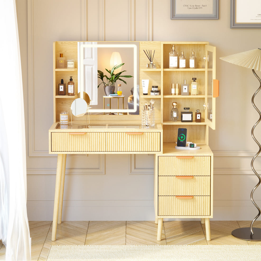 Girls Vanity Sets with Mirror & Lights | Pamapic