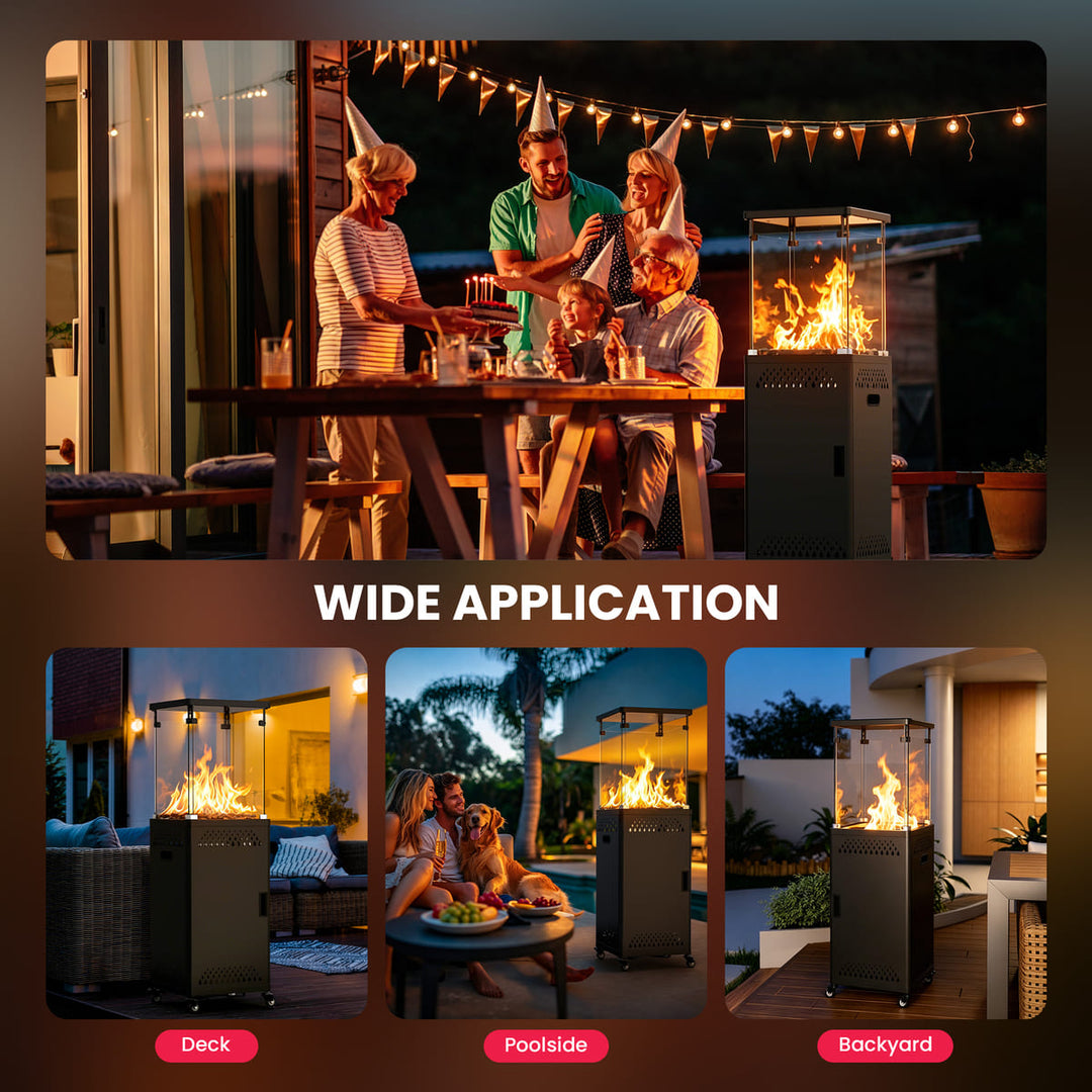 Pamapic patio fire heater for outdoor patio and backyard use