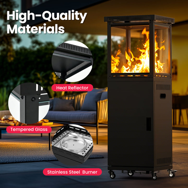 Pamapic Pyra Base Vent Top patio heater with durable high quality materials