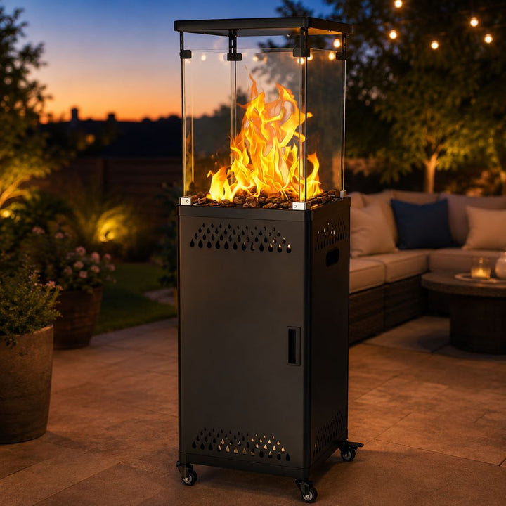 41,000 BTU Propane Patio Heater, Pyra Base with Wheels, CSA Certified