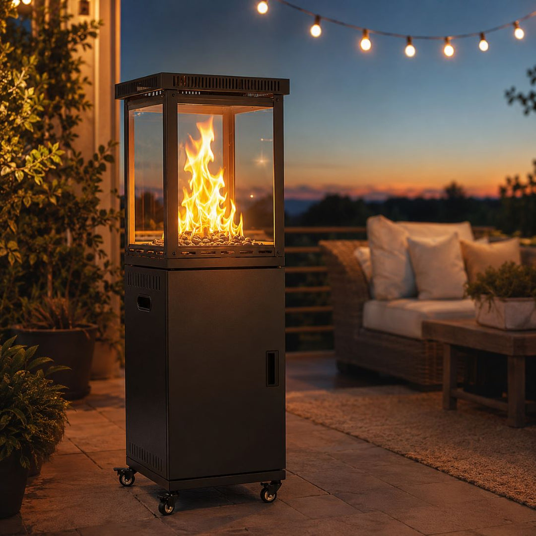 41,000 BTU Propane Patio Heater, Pyra Base with Wheels, CSA Certified