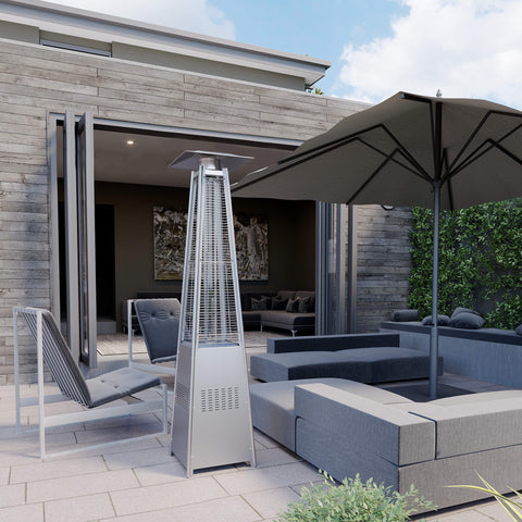 Pyra Propane Pyramid Patio Heater 48,000 BTU, with Glass Flame Tube
