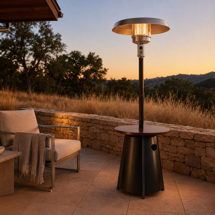Pyra Propane Patio Heater 50,000 BTU, Round Table, CSA Certified