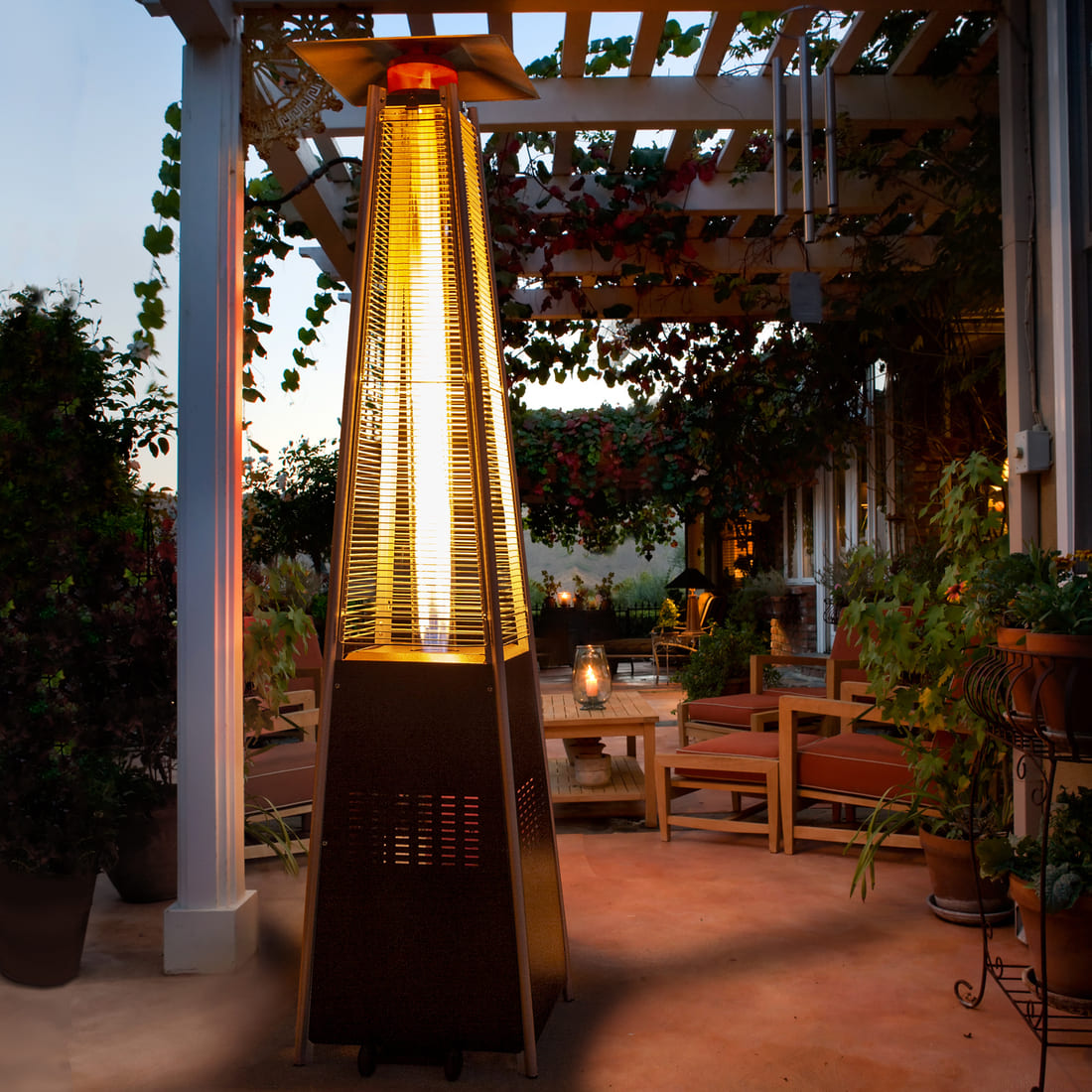 Fire Large Patio Heater Fire Sense Stainless Steel Commercial