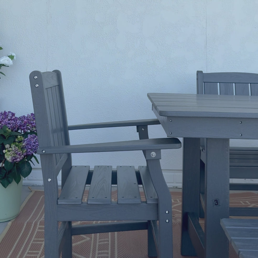 Corex HDPE Outdoor Dining Set, 6-Piece