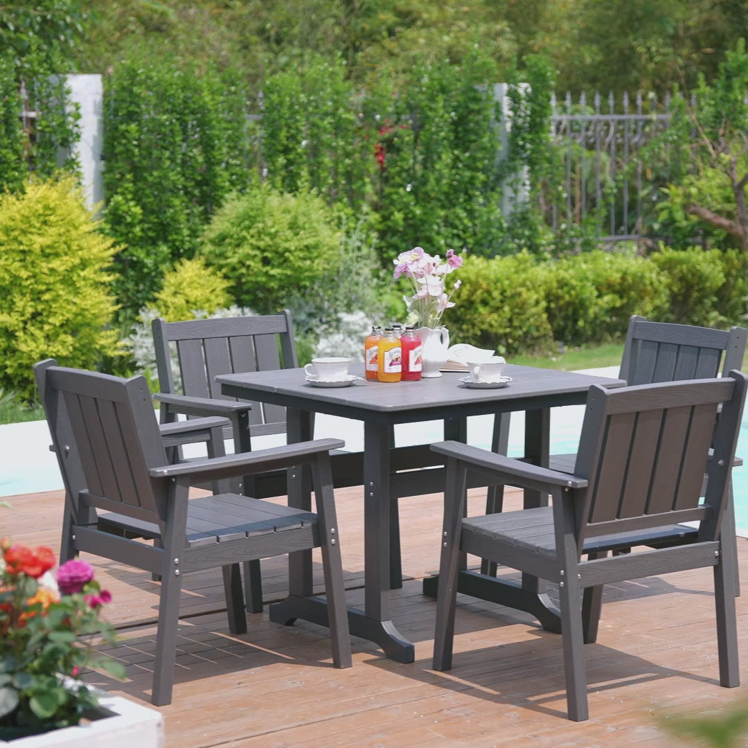 Corex HDPE Outdoor Dining Set, 6-Piece