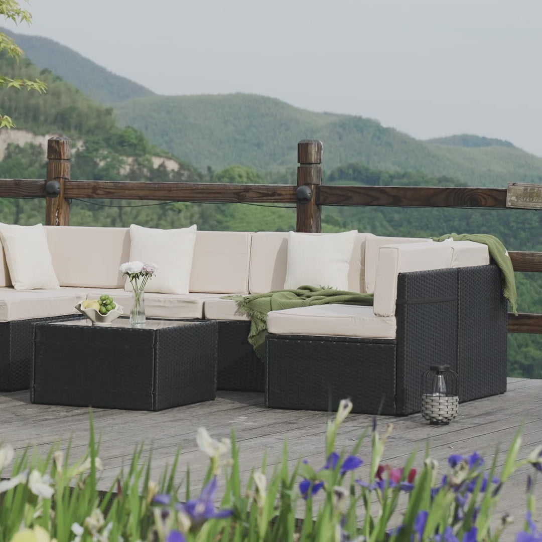 Axis 106.2" Classic Outdoor Sectional Set, 7-Piece
