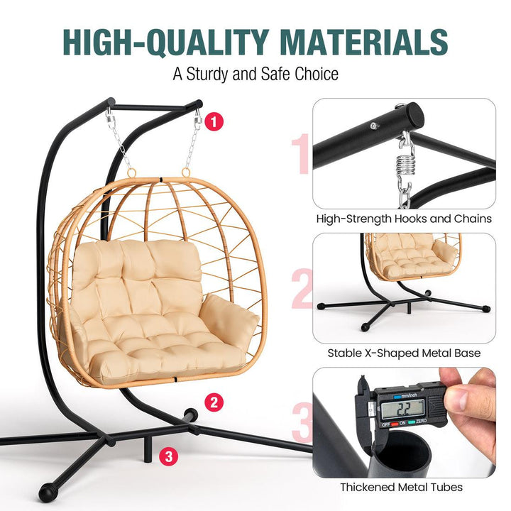 Pamapic Hanging Egg Chair with Stand