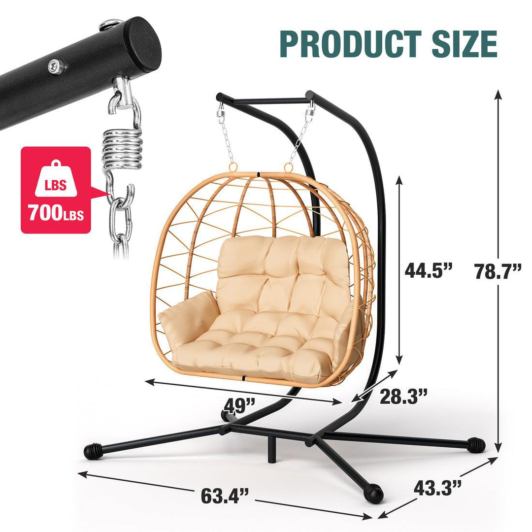 Pamapic Hanging Egg Chair with Stand