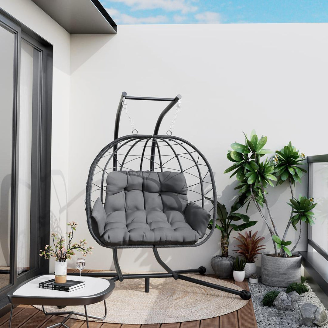 Pamapic Hanging Egg Chair with Stand