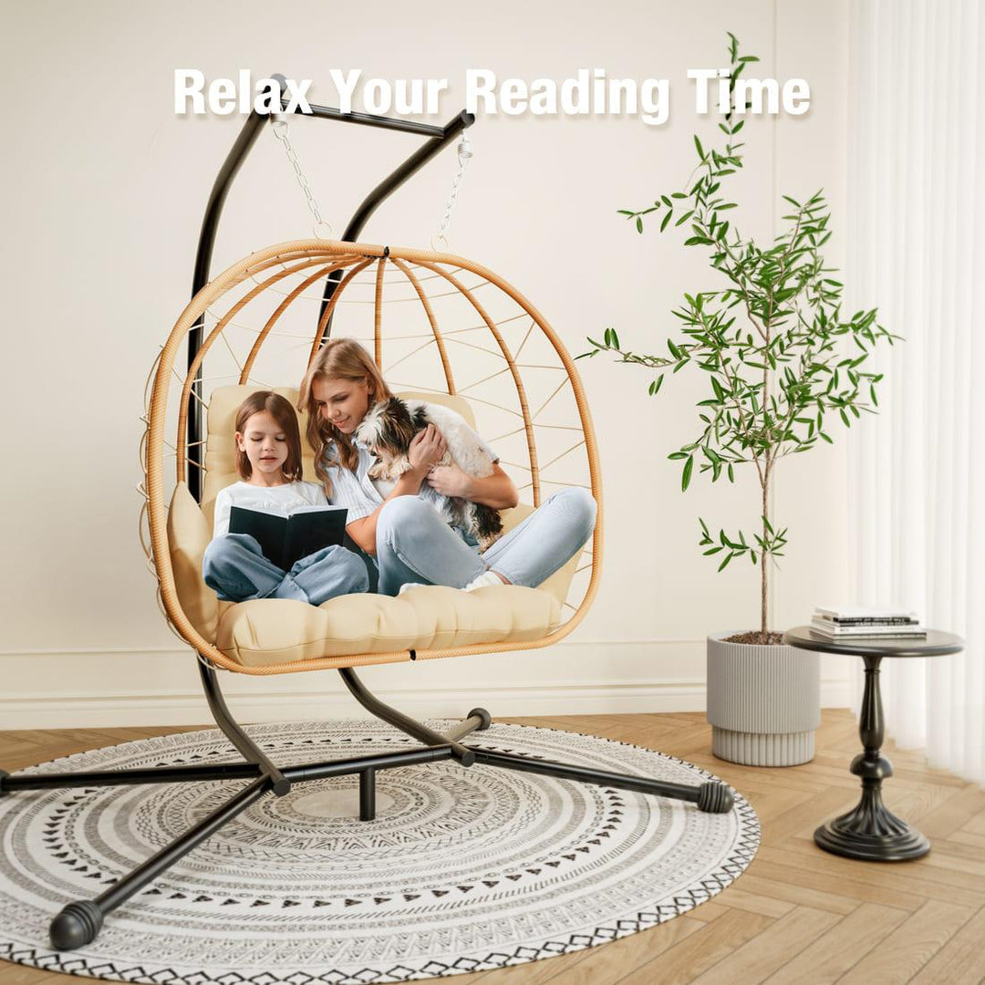 Pamapic Hanging Egg Chair with Stand