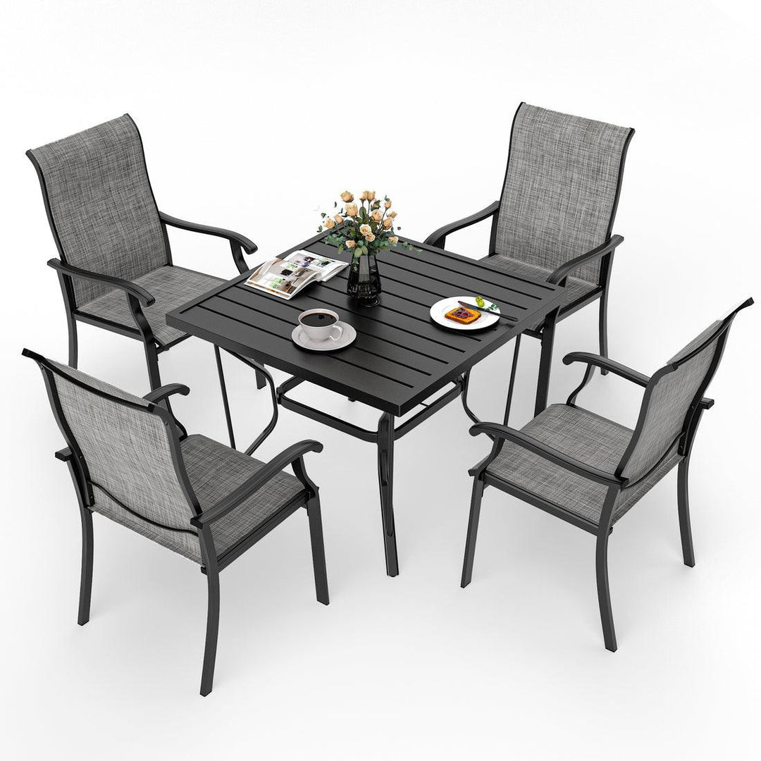 Pamapic Textilene Dining Table Set (5 Pieces)