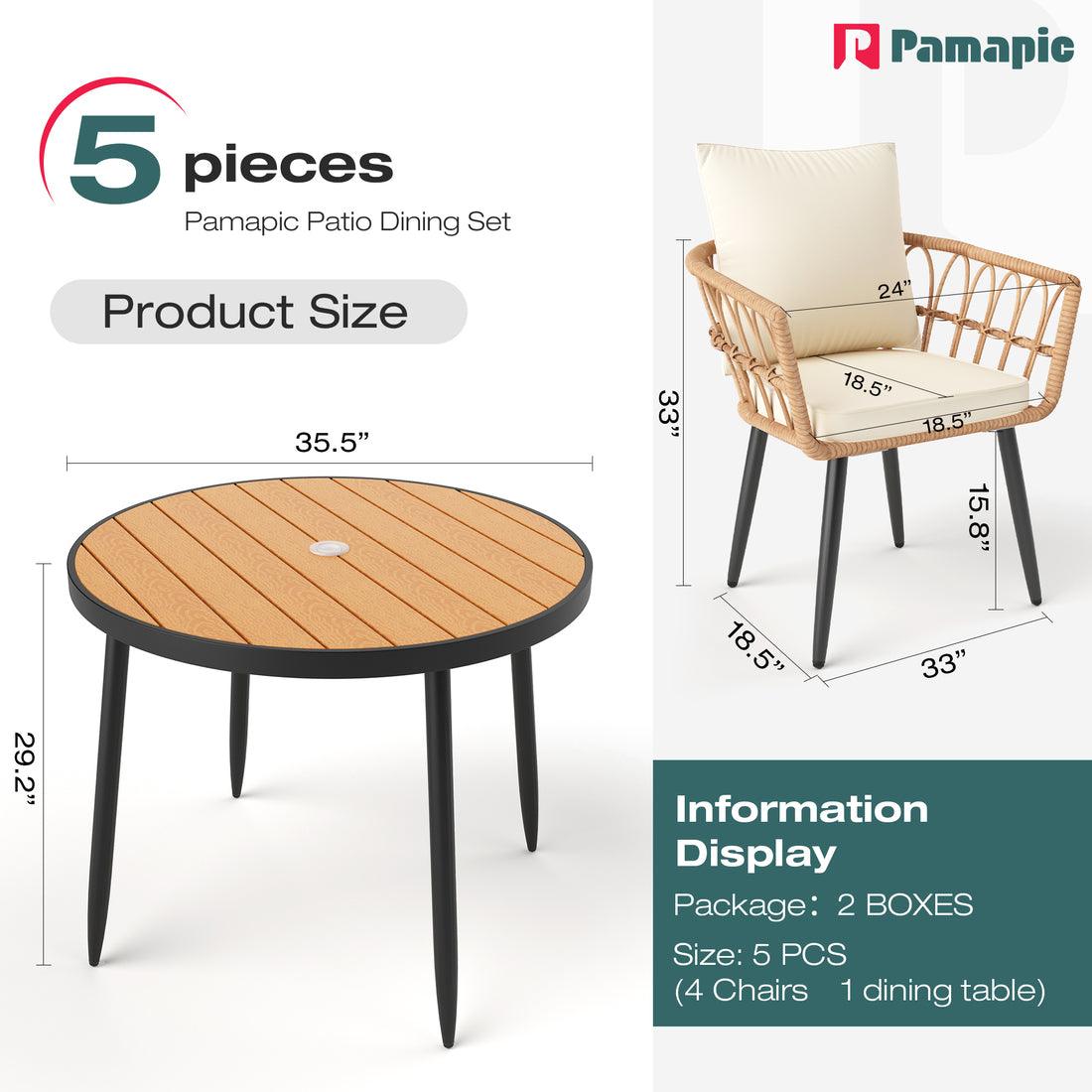 Round Wicker Outdoor Dining Sets | Pamapic