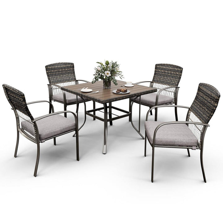 Pamapic Outdoor Dining Table Set (5 Pieces)