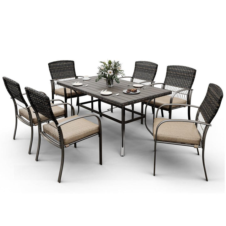 Pamapic Outdoor Dining Table Set (7 Pieces)