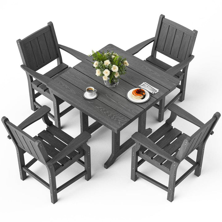 Pamapic HDPE Outdoor Dining Set (5 Pieces)