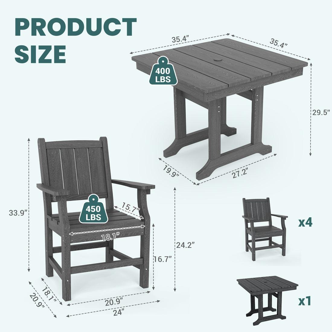 HDPE Outdoor Furniture | 5-Piece | Pamapic HDPE Outdoor Furniture | 5-Piece | Pamapic