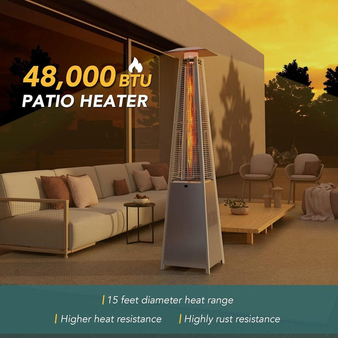Pamapic 48,000 BTU Pyramid Flame Outdoor Heater