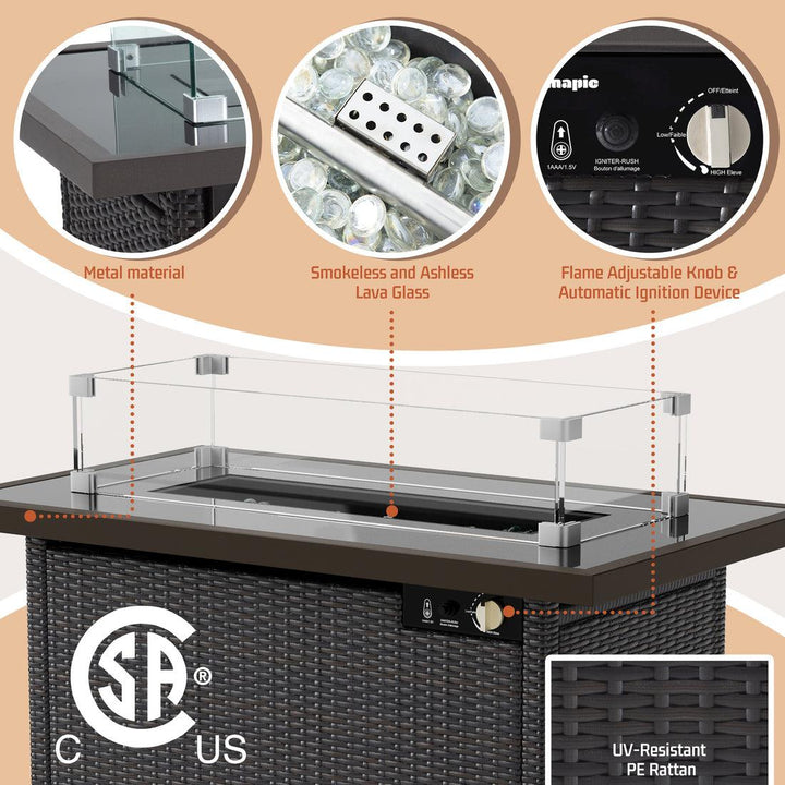 Pamapic Propane Fire Pit Table