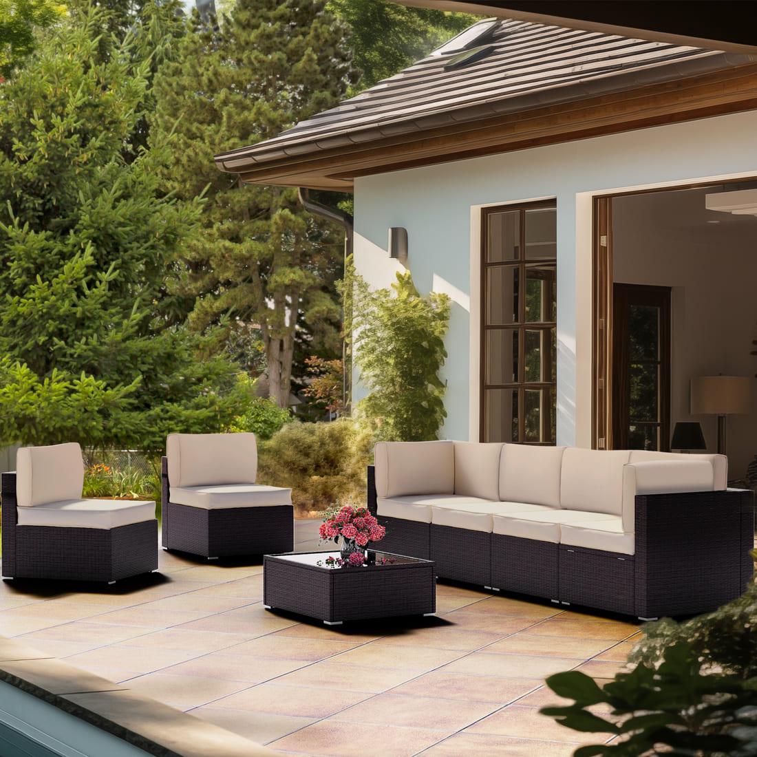 Waterproof Patio Furniture Cushions | 14-Piece | Pamapic