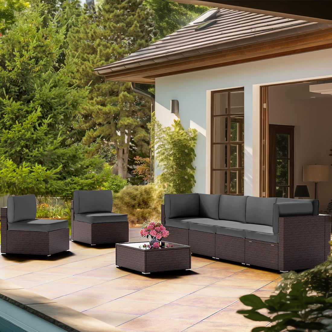 Waterproof Patio Furniture Cushions | 14-Piece | Pamapic