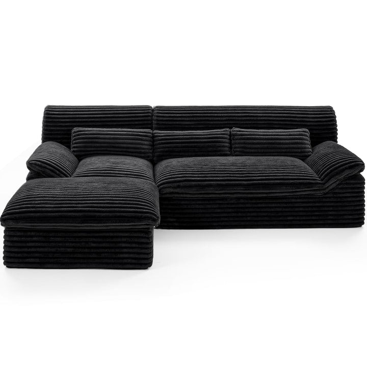 Pamapic 100" Boneless Cloud Couch with Comfy Corduroy Fabric & Double-Layer Thickened Deep Seat