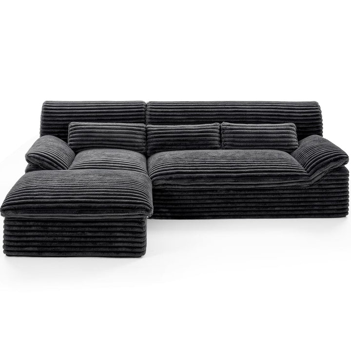 Pamapic 100" Boneless Cloud Couch with Comfy Corduroy Fabric & Double-Layer Thickened Deep Seat