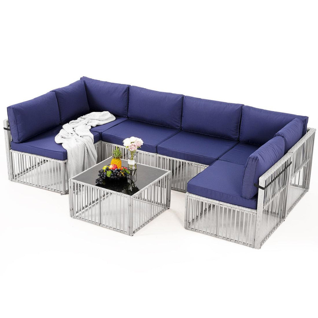 Pamapic Wicker Outdoor Sectional Sofa