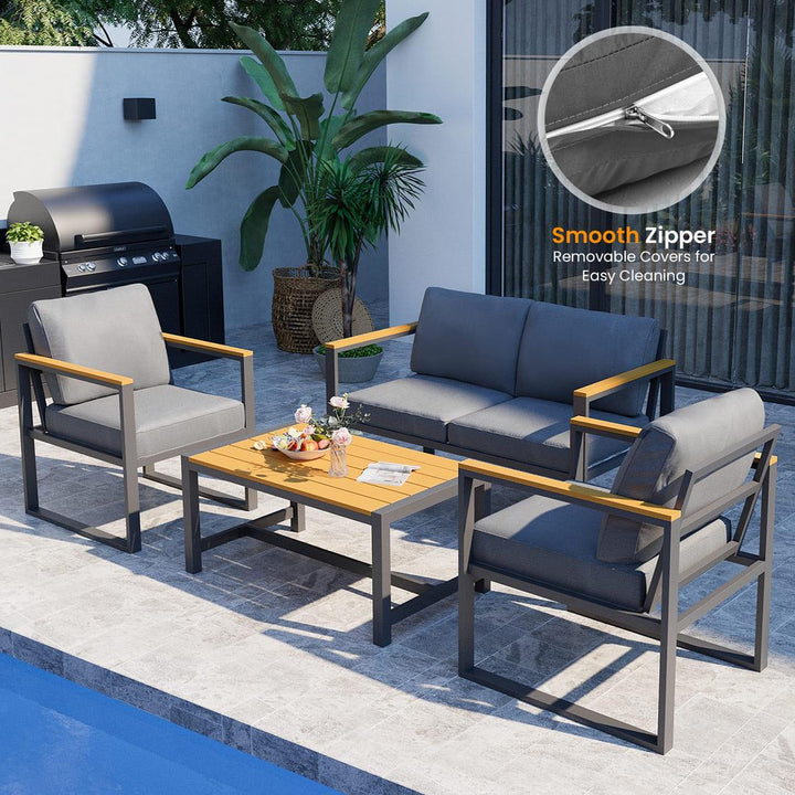 Pamapic Outdoor Sectional Sofa (4 Pieces)