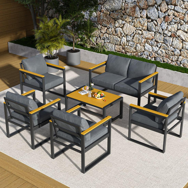 Pamapic Outdoor Sectional Sofa (6 Pieces)