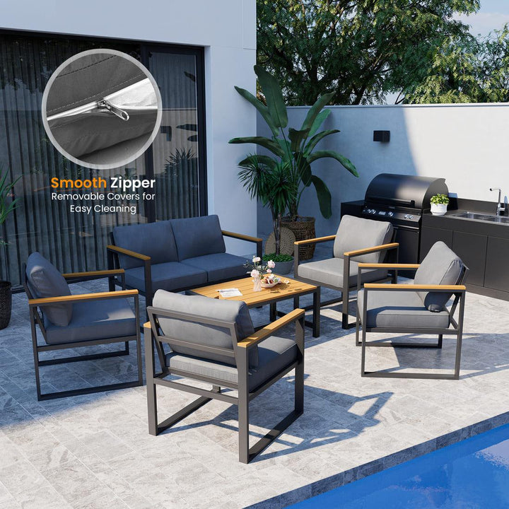 Pamapic Outdoor Sectional Sofa (6 Pieces)