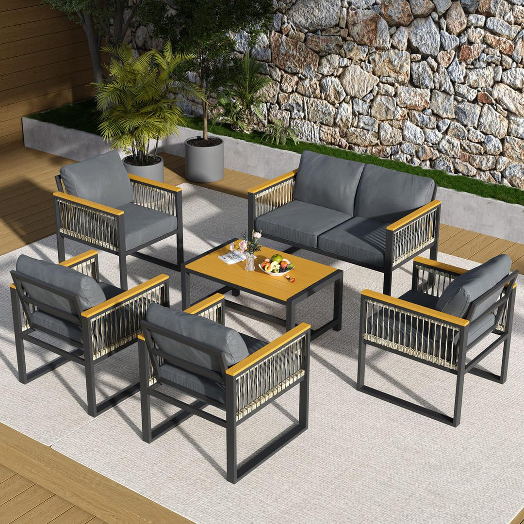 Pamapic Outdoor Sectional Sofa (6 Pieces)