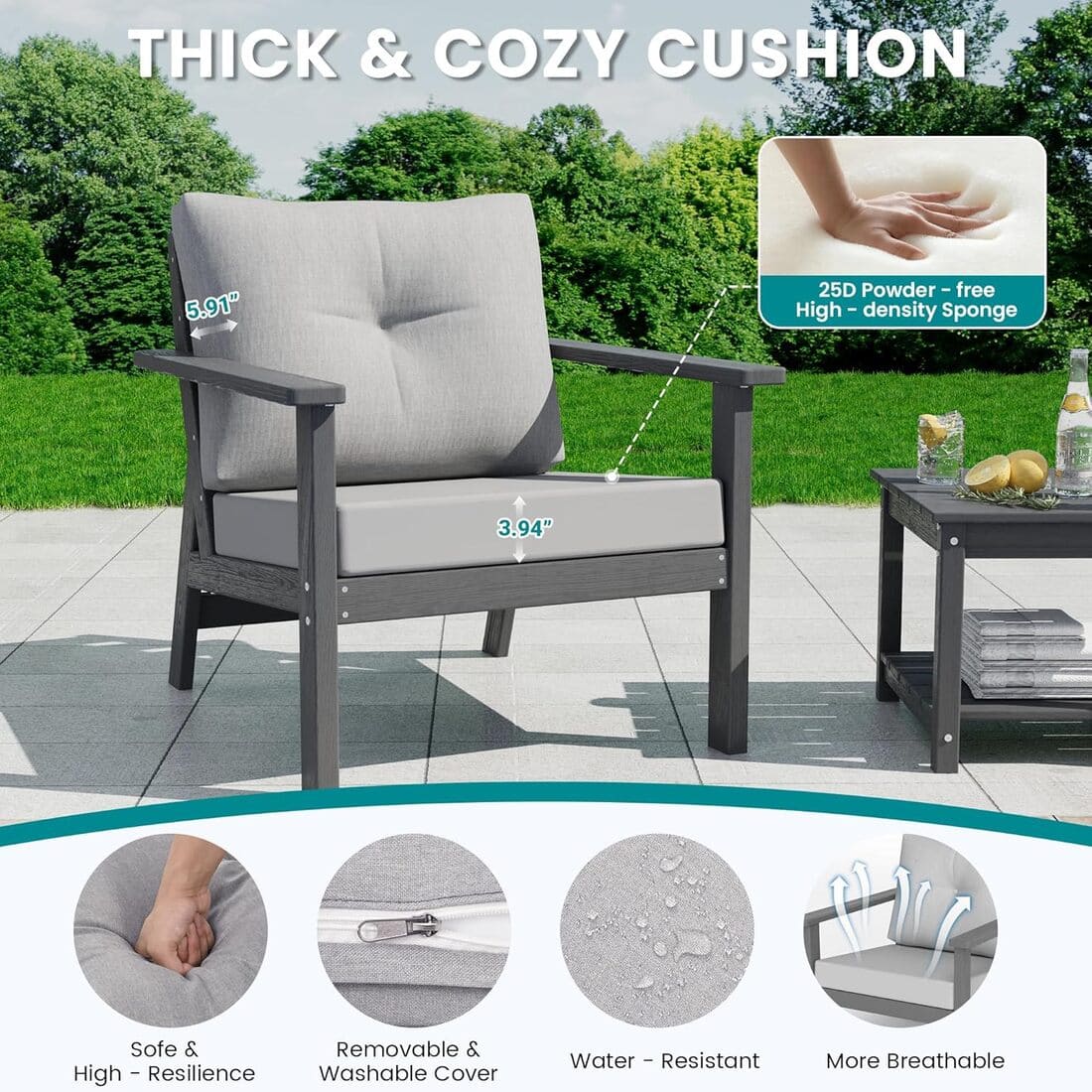 HDPE Outdoor Sofa Chair | Pamapic