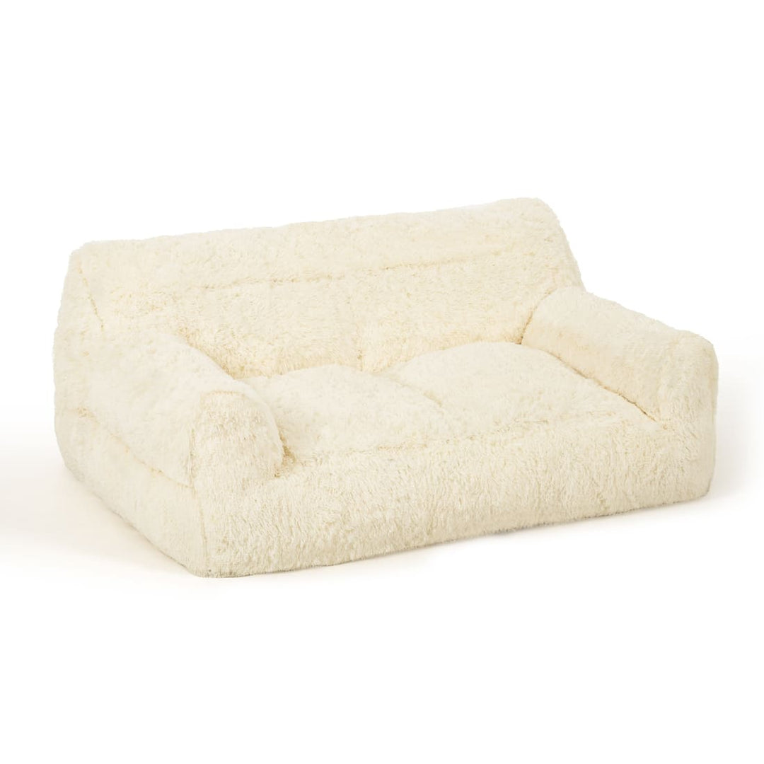Pamapic 2-Seater Faux Fur Big Bean Bag Chair for Adult