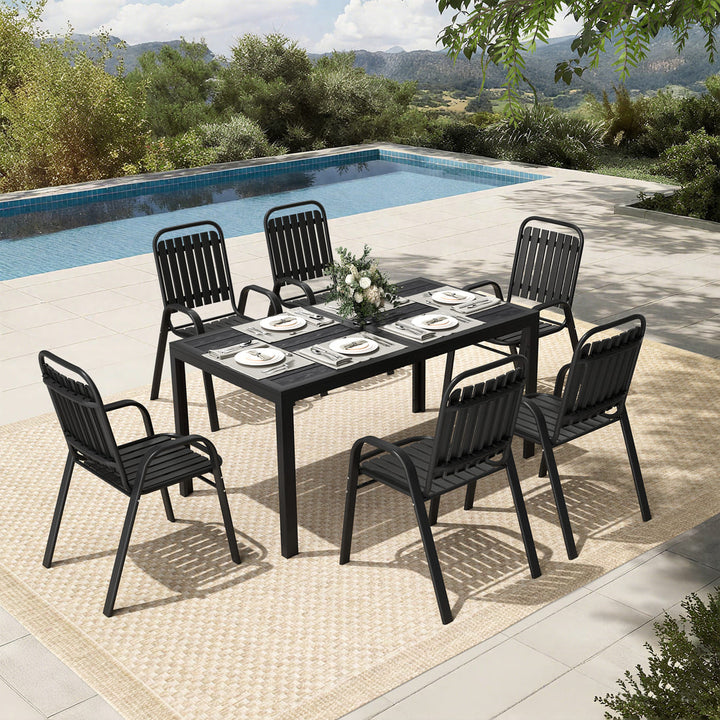 Forge Stackable Dining Set, 7-Piece