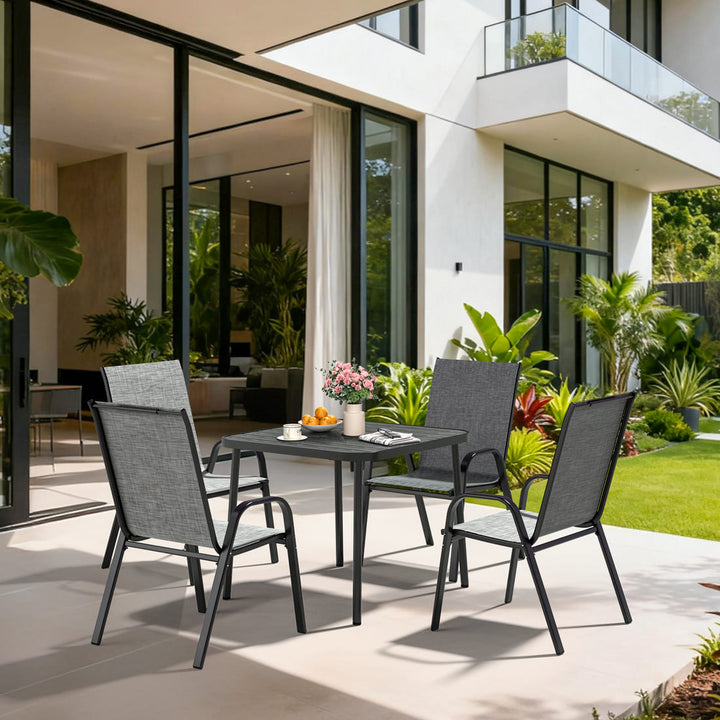 Lume Textilene Stackable Dining Set, 7-Piece