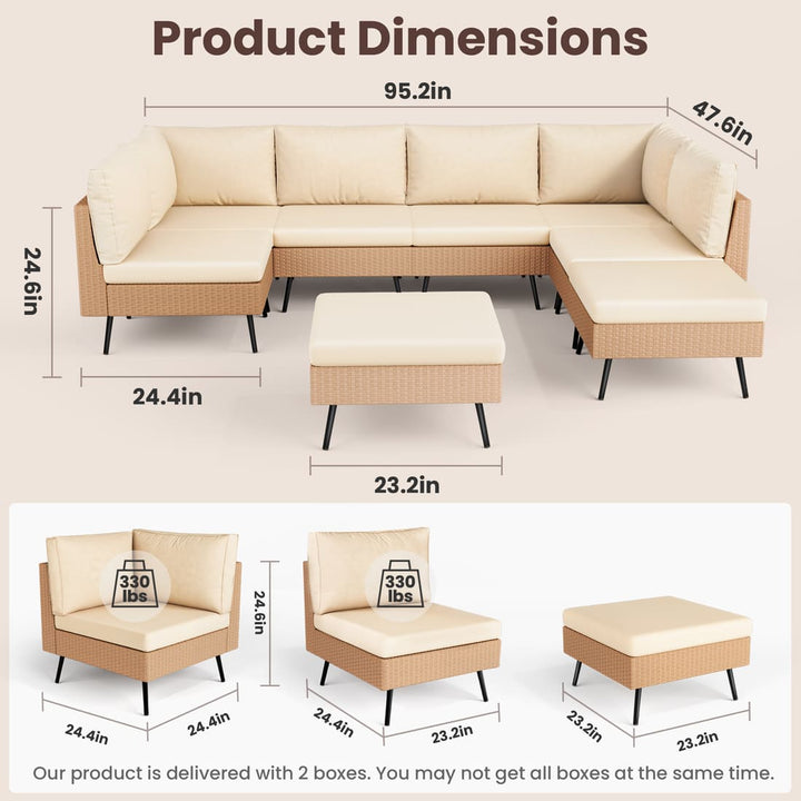 Axis 95.2" Coastal Outdoor Sectional Set, 8-Piece