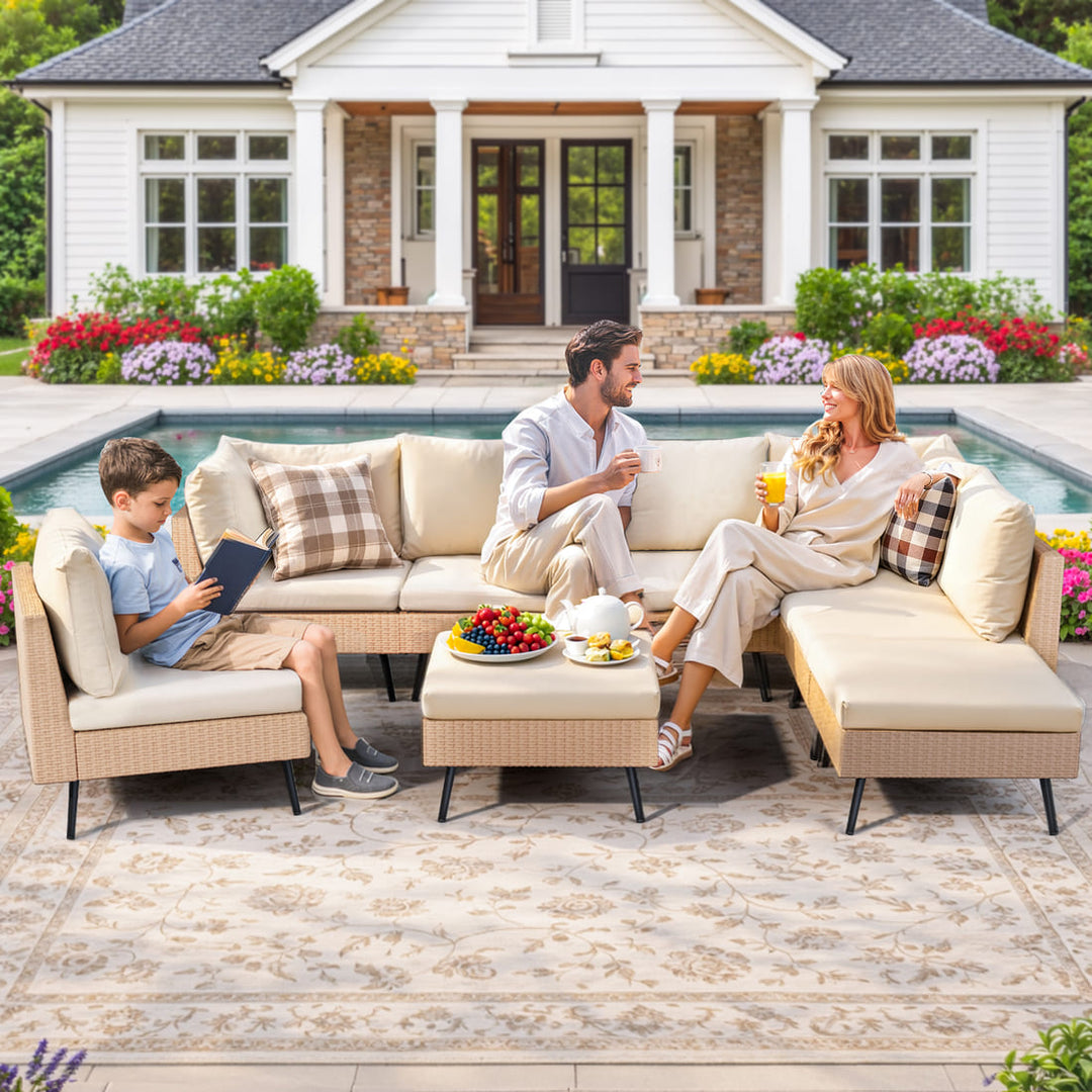 Axis 95.2" Coastal Outdoor Sectional Set, 8-Piece